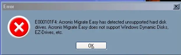 e000101f4 acronis true image has not found any hard disks